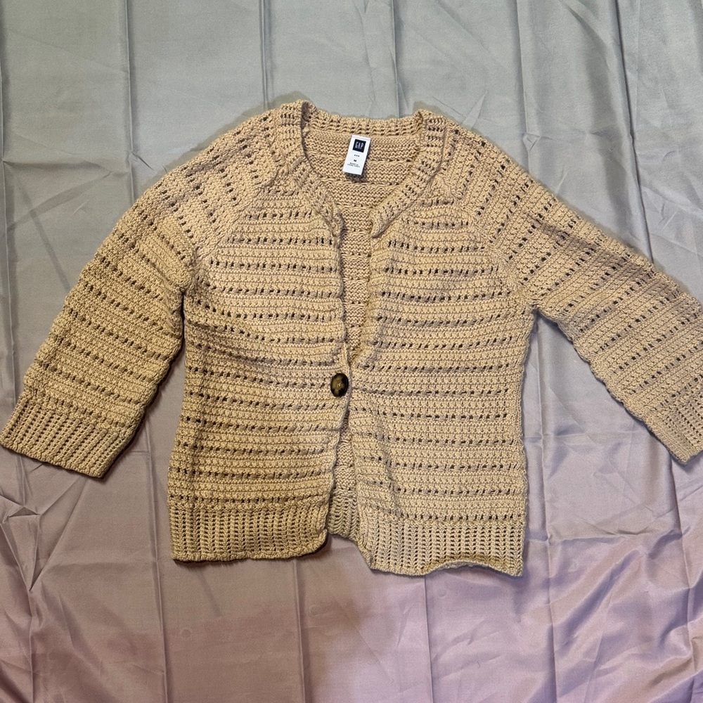 GAP Beige Knit Cardigan